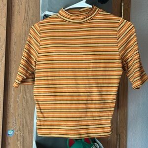olivia rae orange and red striped top